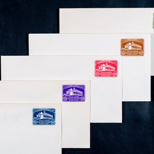 1932 Mt Vernon Stamped Envelopes, Clean, unused US Postal covers, U523, U524, U525, U526, U528