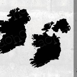 Ireland SVG, PNG, Ireland Silhouette, High Detail and Smoothed Versions.