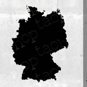 Germany SVG, PNG, Germany Silhouette, High Detail and Low Detail Versions.