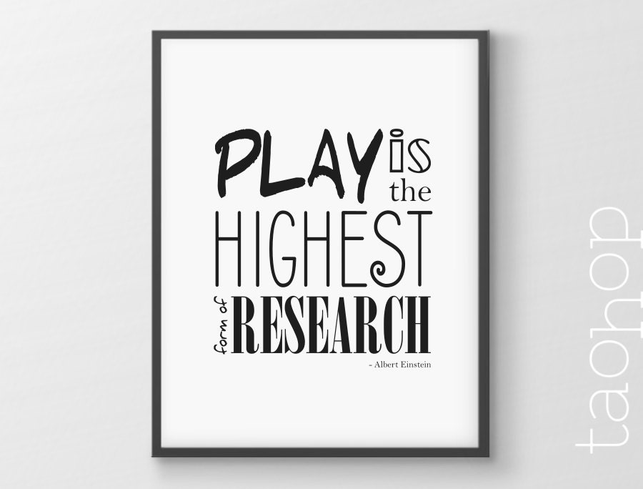 Typography Wall Art Play is the Highest Gallery Wall Etsy