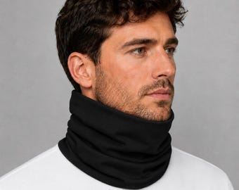 Organic Cotton jersey neck scarf snood/ Unisex style/ Solid colours/Large sizes