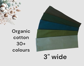 Organic Cotton headband/Stretchy 3" wide Jersey hairband/Minimalist style bandana