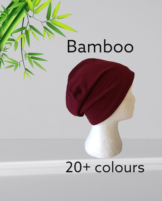 Bamboo beanie hat|Soft silky feel jersey hat|Summer beanie|Chemo headwear|Large beanie hat|Handmade|Sleeping hat|Mens beanie|Eco friendly