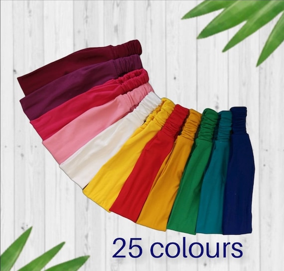 Jersey headband with elastic band|Organic cotton headband|2.5" wide headband|Yoga band|Sports headset|Plain colour hairband|Extra long band