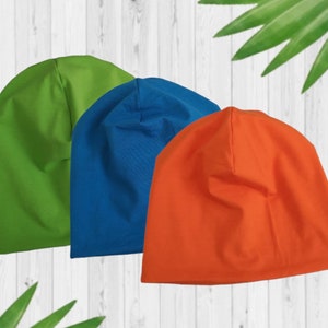 Stretchy cotton beanie hat|Kids beanie|Organic cotton beanie|GOTS|Handmade|Reversible hat|Cotton beanie|Solid colour beanie|Head cap