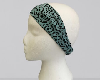 Organic Cotton Swirly Dots Headband | Stretchy Sports Yoga Hairband