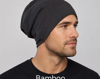 Bamboo beanie hat|Soft silky feel jersey hat|Summer beanie|Chemo headwear|Large beanie hat|Handmade