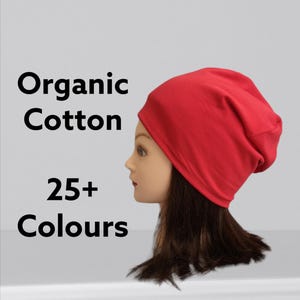Slouchy beanie hat|Organic cotton stretchy hat|Orange beanie|Extra large beanie|Plain colour hat|family hats|Mens beanie|Women beanie|kids