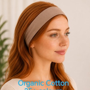 Cotton headband|2" Jersey headband|Stretchy cotton band|Women's headband|Mens headband|Yoga band|Sports headband|Plain headband|Minimalist