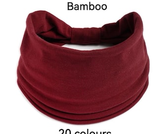 Bamboo headband|Yoga band|Wide headband|Chemo headwear|Cotton hairband|Handmade|Dreadband|5.5" Headband|Eco friendly|Sports headband band