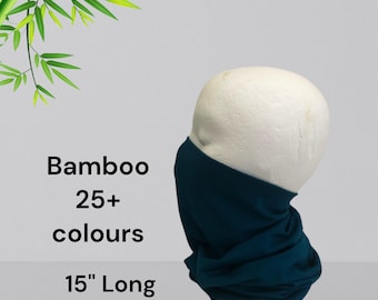 Long Bamboo Snood | Silky Jersey Neck Warmer, Eco-Friendly, Reversible