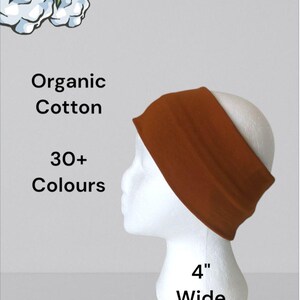 Jersey headband|Organic cotton headband|GOTS|Sports headband|Yoga band|4" headband| Extra wide dreadband|Chemo band|Mens hairband|Ear cover
