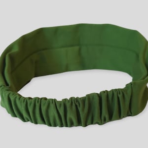 Jersey headband with elastic band|Organic cotton headband|2.5" wide headband|Yoga band|Sports headset|Plain colour hairband|Extra long band image 4