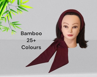 Bamboo Cotton Self-Tie Headband: Extra Long Yoga Hairband