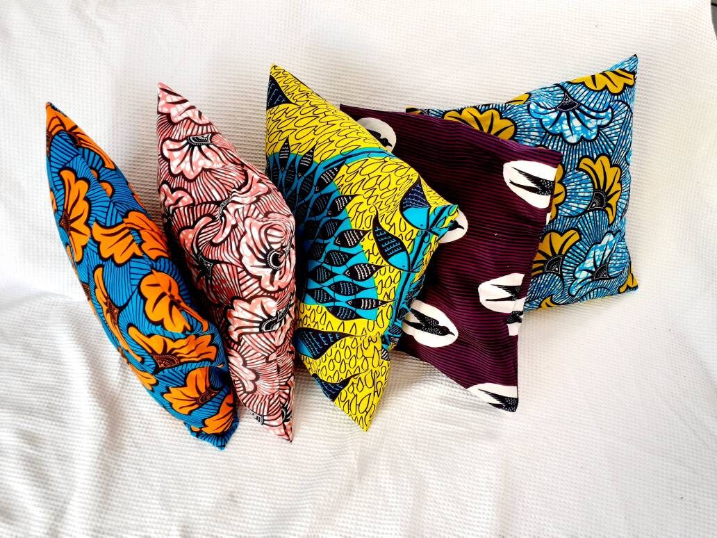 1 Housse de Coussin en Wax Au Choix