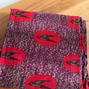 50cm Tissu wax hirondelles