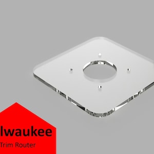 Milwaukee M18 Clear Acrylic Baseplate | M18 | Compact Router | Multiple Sizes