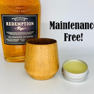 Maintenance FREE | Personalized White Oak Whiskey Tumbler | Wood Whiskey Tumbler | Wood Whiskey Glass | Wood Whiskey Cup | Whiskey Enhancing