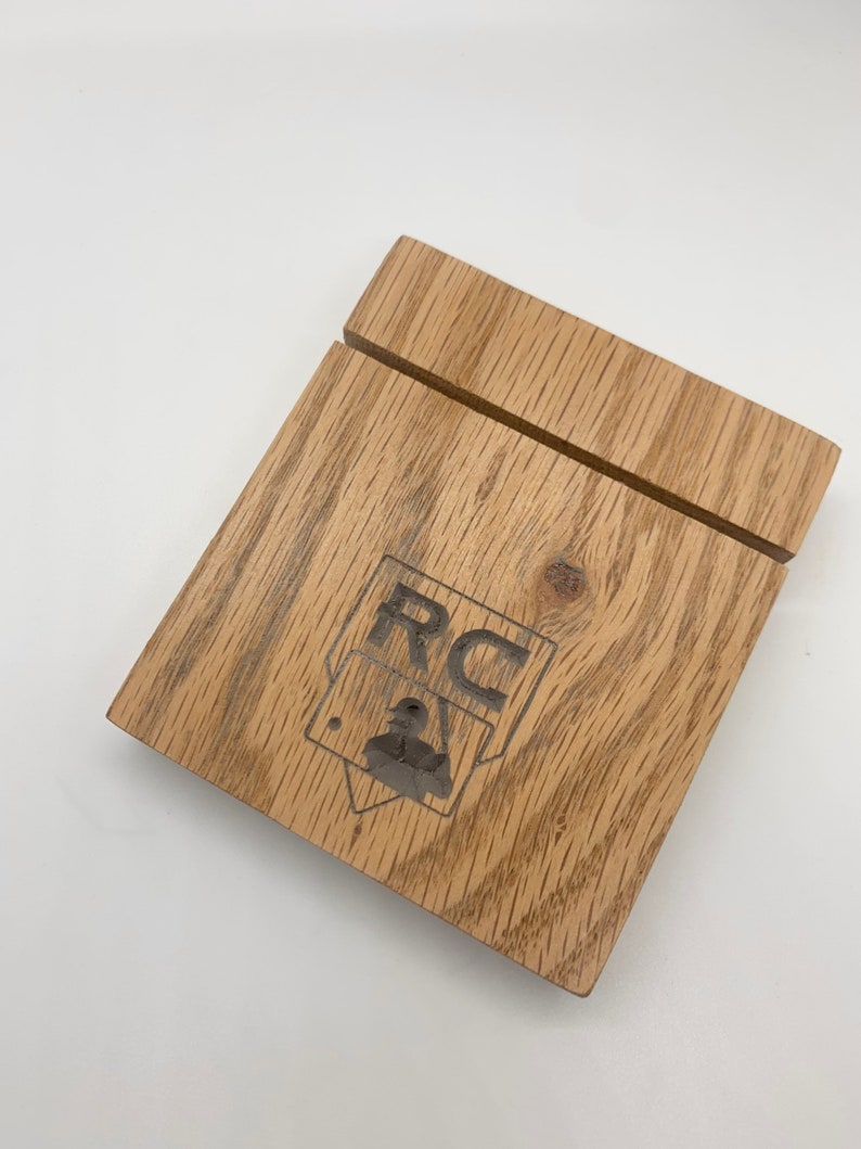 Wood Baseball Card Holder Rookie Card Baseball Stand Etsy