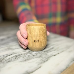 White Oak Whiskey Tumbler | Wood Whiskey Tumbler | Wood Whiskey Glass | Wood Whiskey Cup | Whiskey Enhancing | Personalized