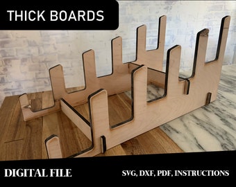 Digital File Cutting Board Display Stand THICK BOARDS | Laser Cutter | Cutting Board Display Rack | Serving Tray | Charcuterie Board