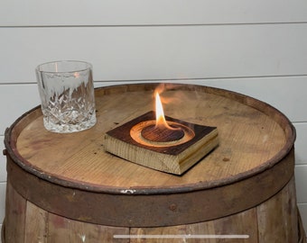 Bloque para ahumar cócteles / Barril de whisky auténtico / Regalo para cócteles / Kit de bourbon / Kit Old Fashioned / Bloques para ahumar