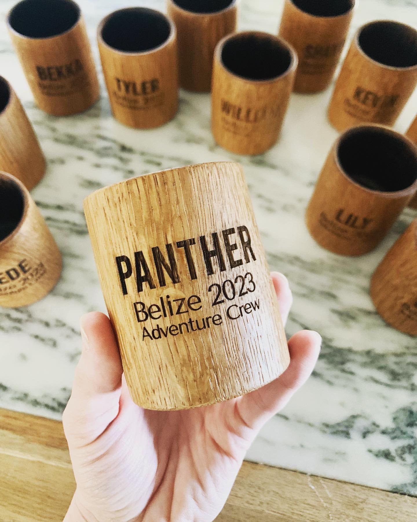 Wooden Whiskey Cups 