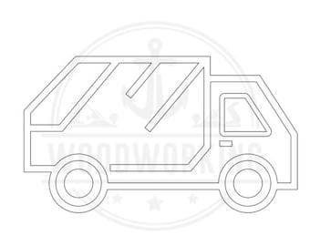 Garbage Truck SVG File, Cut File, CNC File, Cricut File, PNG File, Trash Truck Outline