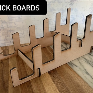 Cutting Board Display Stand FOR THICK BOARDS | Multiple Boards | Cutting Board Display Rack | Serving Tray | Charcuterie Board