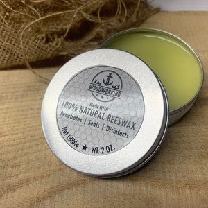 Food-Safe Beeswax Polish for Wooden Cups | Countertops | Butcher Blocks | Cutting Boards | Furniture