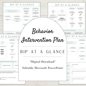 Behavior Intervention Plan | BIP at a Glance | Digital Download ...
