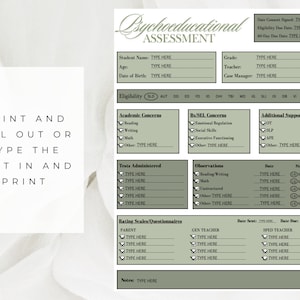Psychoeducational Assessment Cover Page | School Psychologist | Special ...