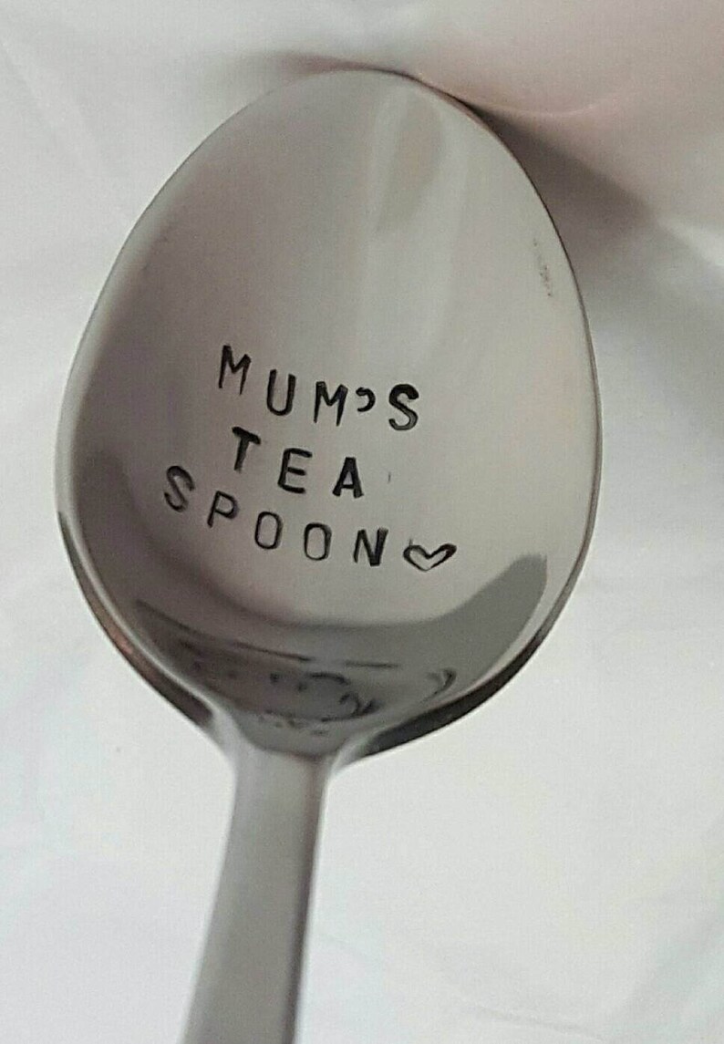 grandma gift gift under 10 friend gift teaspoon Hand stamped spoon mum gift custom spoon Mums tea spoon mothers day gift for mum
