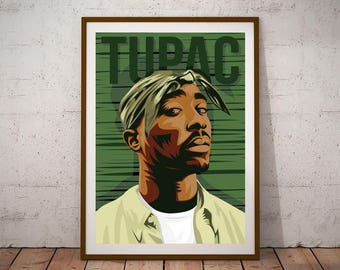 Tupac Shakur illustration Poster