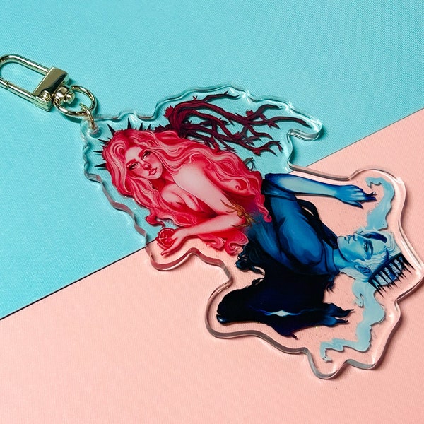 Lore Olympus Acrylic Keychain | Clear Acrylic Keychain with Glitter Resin Top *LIMITED QTY*