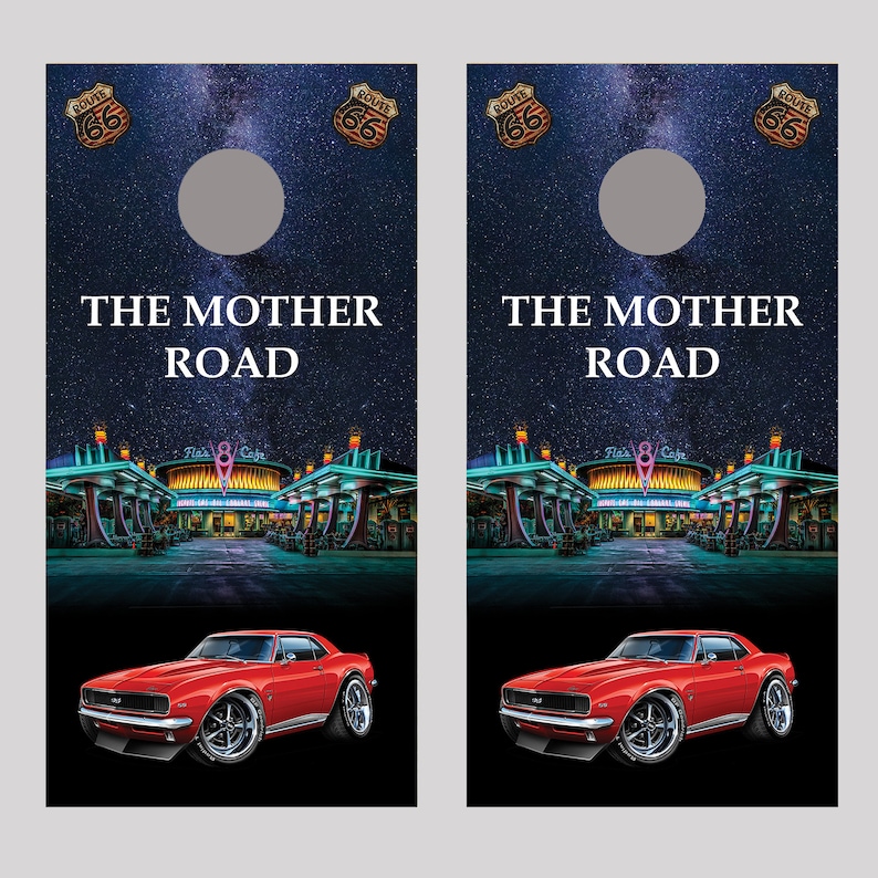 Flo/'s Cafe 1967 Camaro SS Cornhole Board Decal Wraps