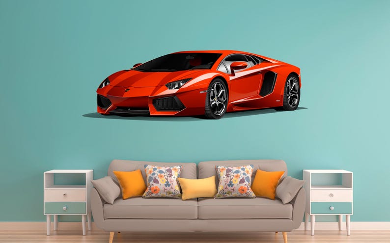 Lamborghini Wall Decal Removeable Repositionable