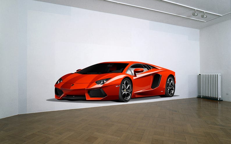 Lamborghini Wall Decal Removeable Repositionable