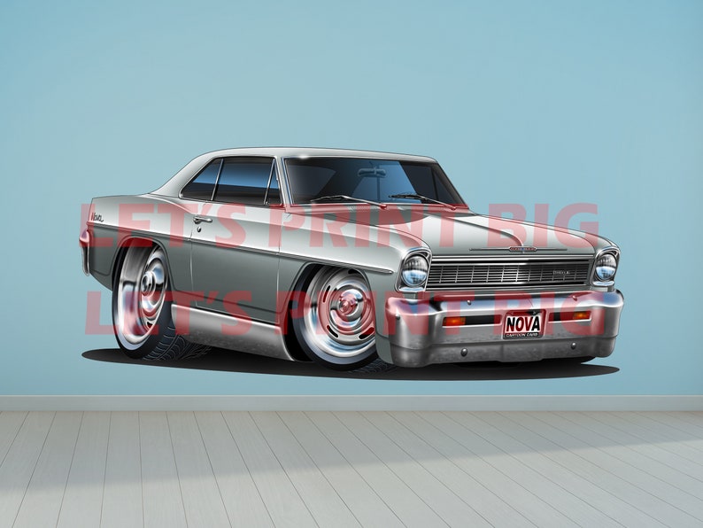1966 Nova Wall Decal Large Sizes Choose inside or outside application