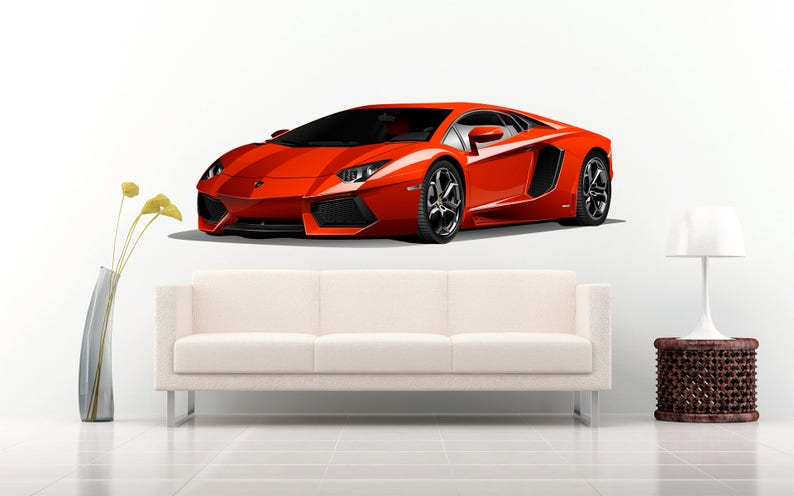 Lamborghini Wall Decal Removeable Repositionable