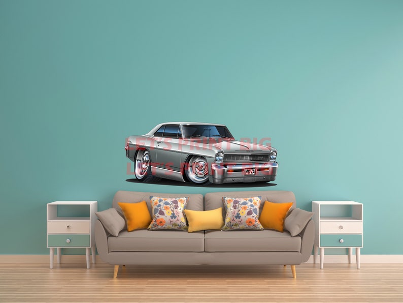 1966 Nova Wall Decal Large Sizes Choose inside or outside application