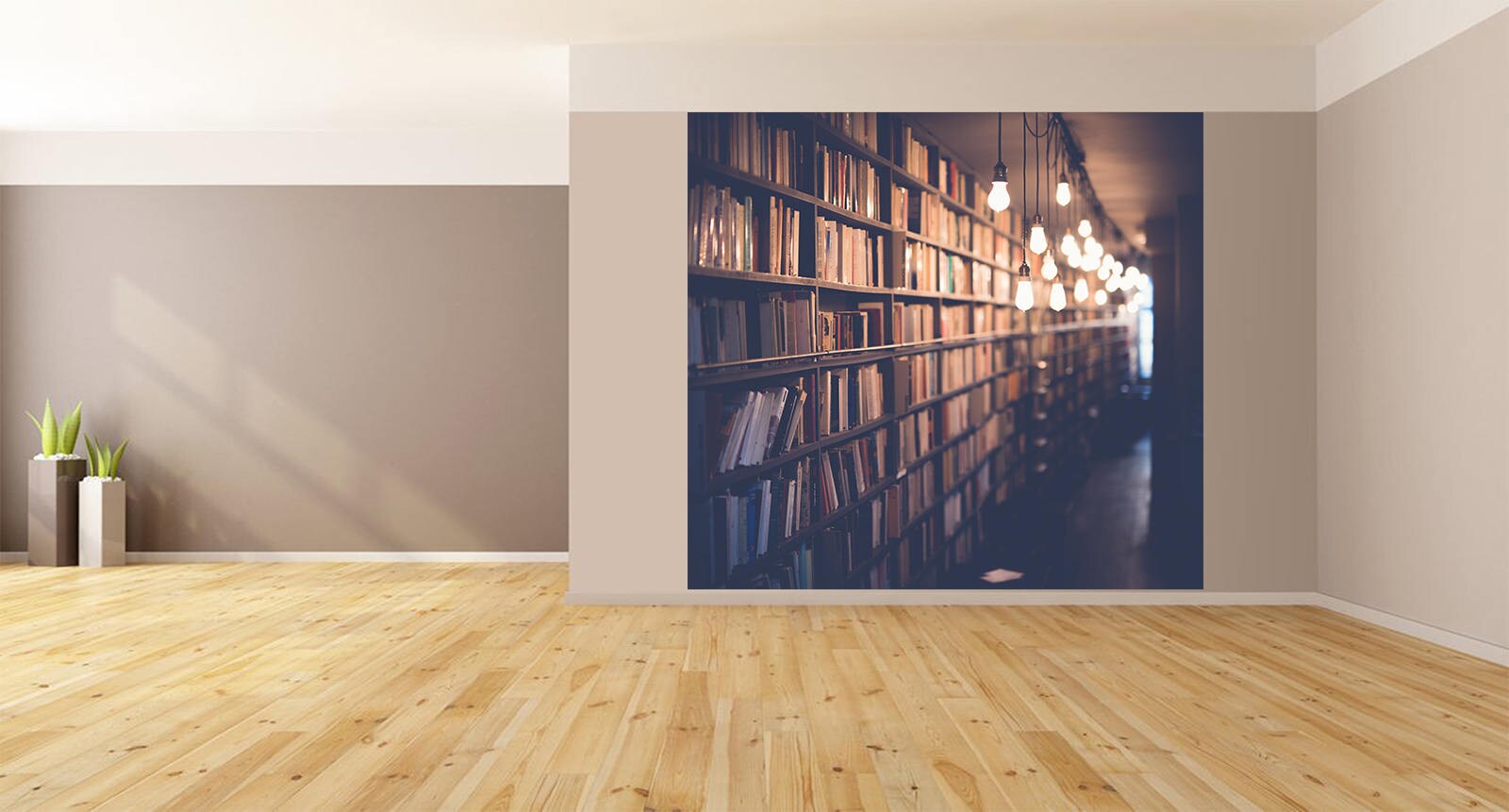 Wall Art Books Library Photo Wallpaper HUGE Peel and Stick | Etsy