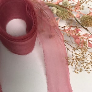 Silk Organza Ribbon Antique Rose - Etsy