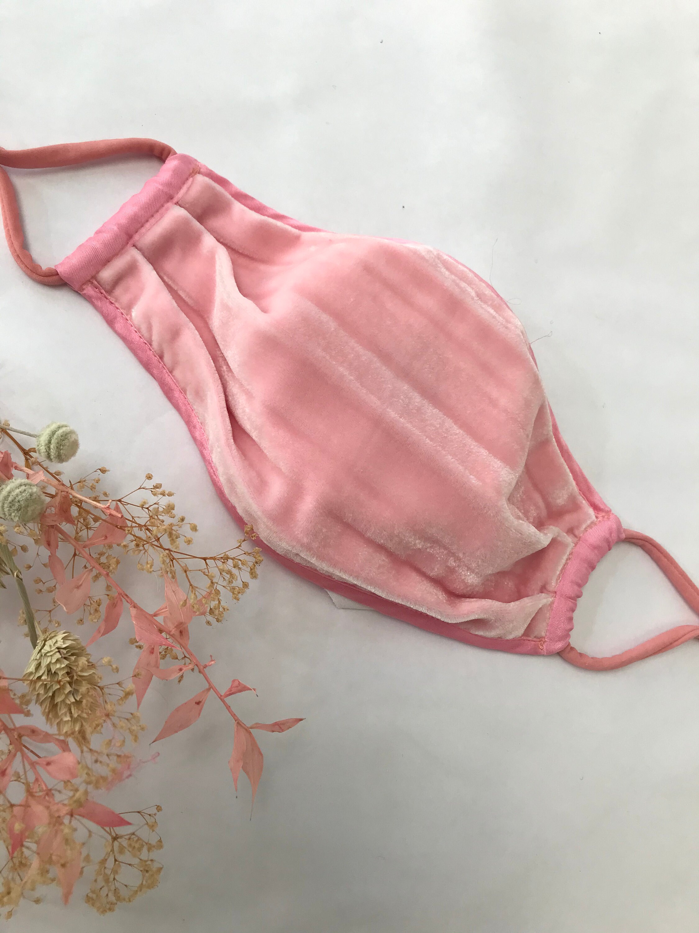 Face Mask Silk Velvet Blush Etsy