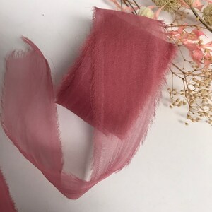 Silk Organza Ribbon Antique Rose - Etsy