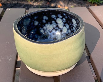 Green & black - Ceramic Bowl - Pottery