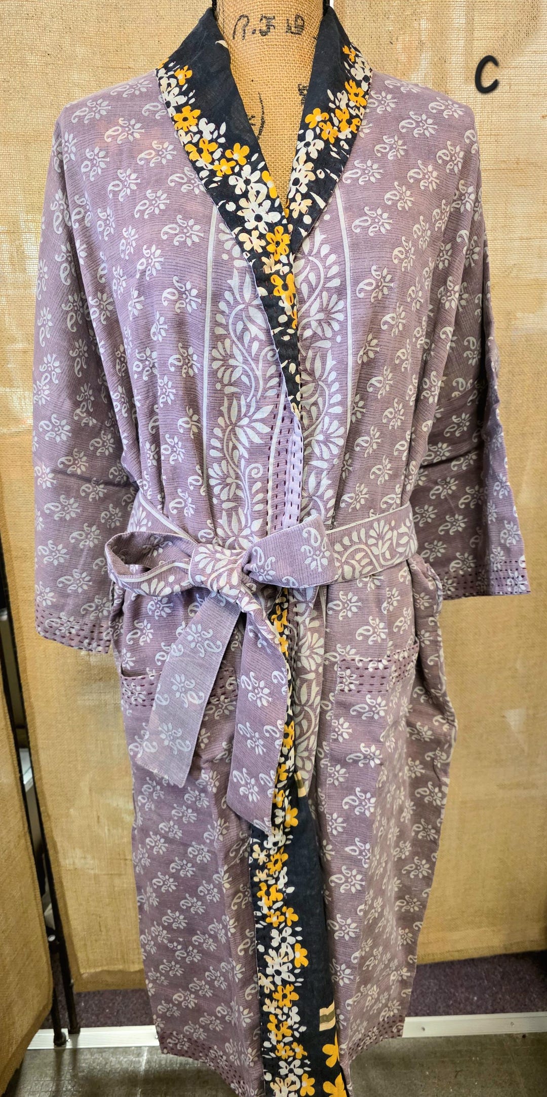Upcycled Old Robe Upcycled Sari Cotton Spa Robe – One of a Kind – Fair Trade – Bold ...