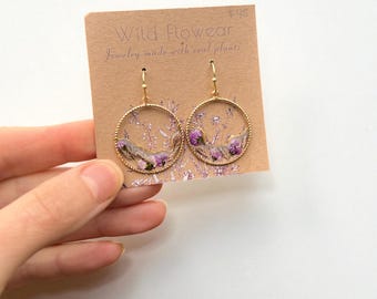 Floral Front Facing Hoops