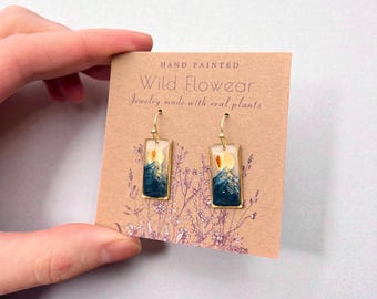 Hand Painted Sunset Mountains