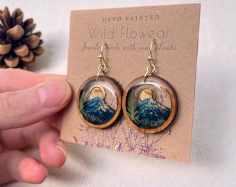 Hand Painted Mountains, Clear Sky